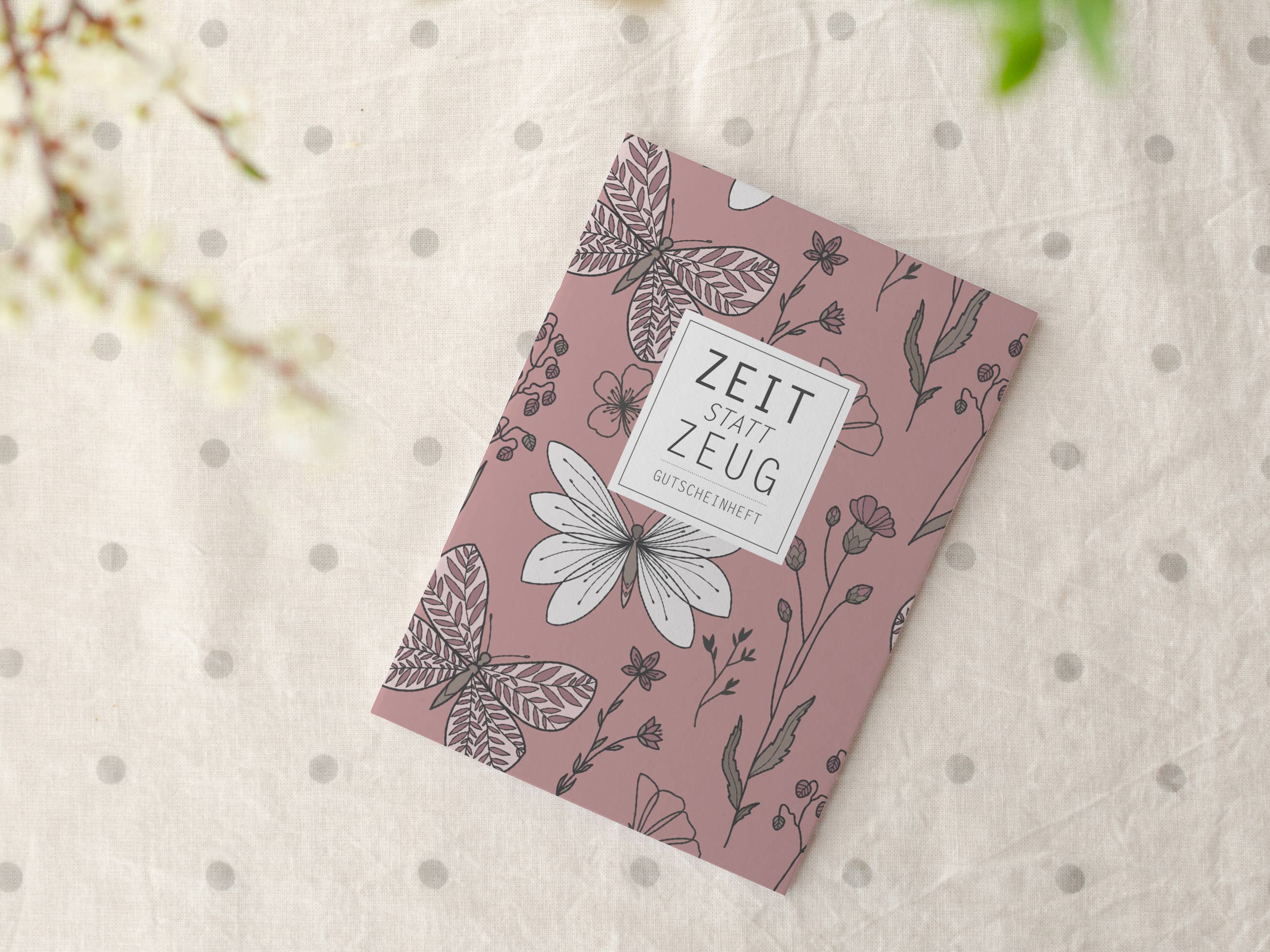 Rotberta - Wholesale Gift Tag - Voucher booklet time instead of stuff, butterfly2