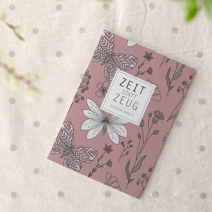 Rotberta - Wholesale Gift Tag - Voucher booklet time instead of stuff, butterfly2