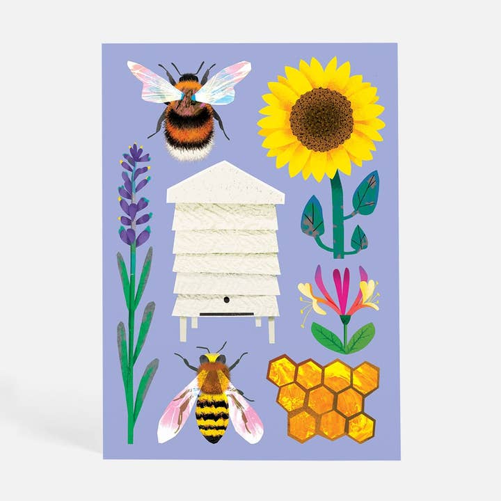 Sunny Beast – wholesale Postcard – Busy Bees | Postcard