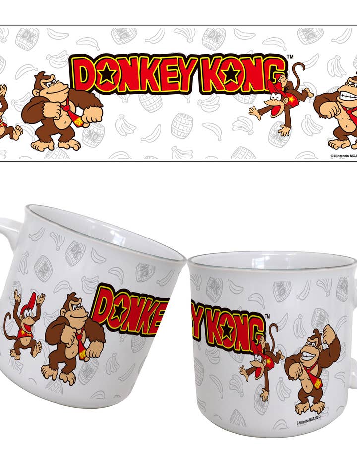 Donkey Kong - Tasse de camping blanche 20oz Monkey Business pour la vente par Pyramid America