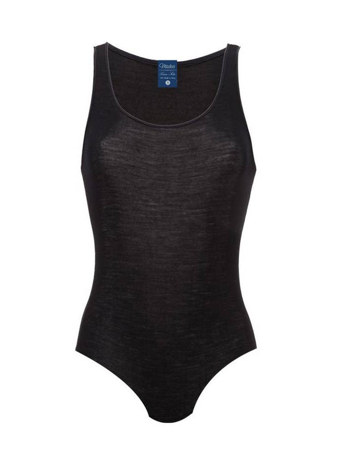 Madiva - Wholesale Lingerie Bodysuit - Women's - Sara Long Shoulder Bodysuit - Wool Silk8