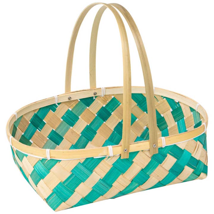 Panier Bambou Ovale Vert Verde 35x25x10 cm pour la vente par Deffrennes