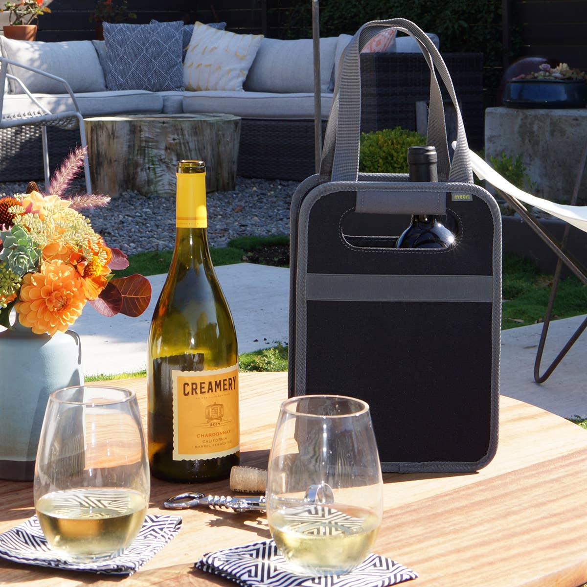 meori Inc – Großhandel Weintasche – Weintasche für 2 Flaschen, zusammenklappbar, wiederverwendbar7