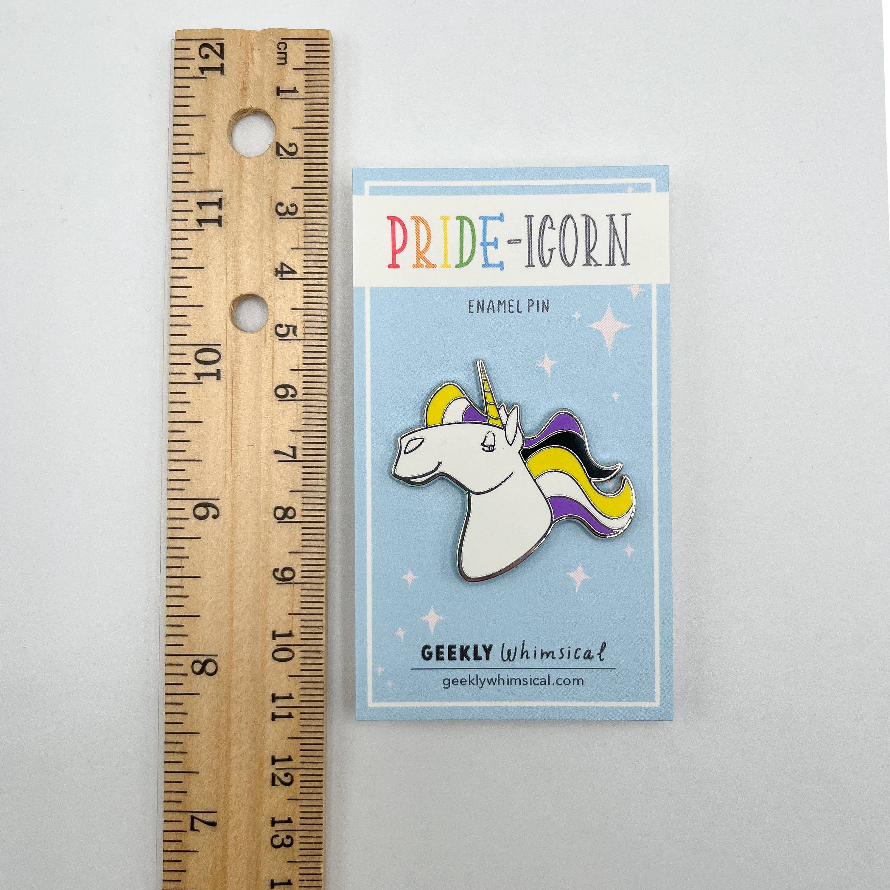 Geekly Whimsical - Wholesale Lapel Pin/Button - Pride-icorns! Pride Unicorn Enamel Pin - Nonbinary4