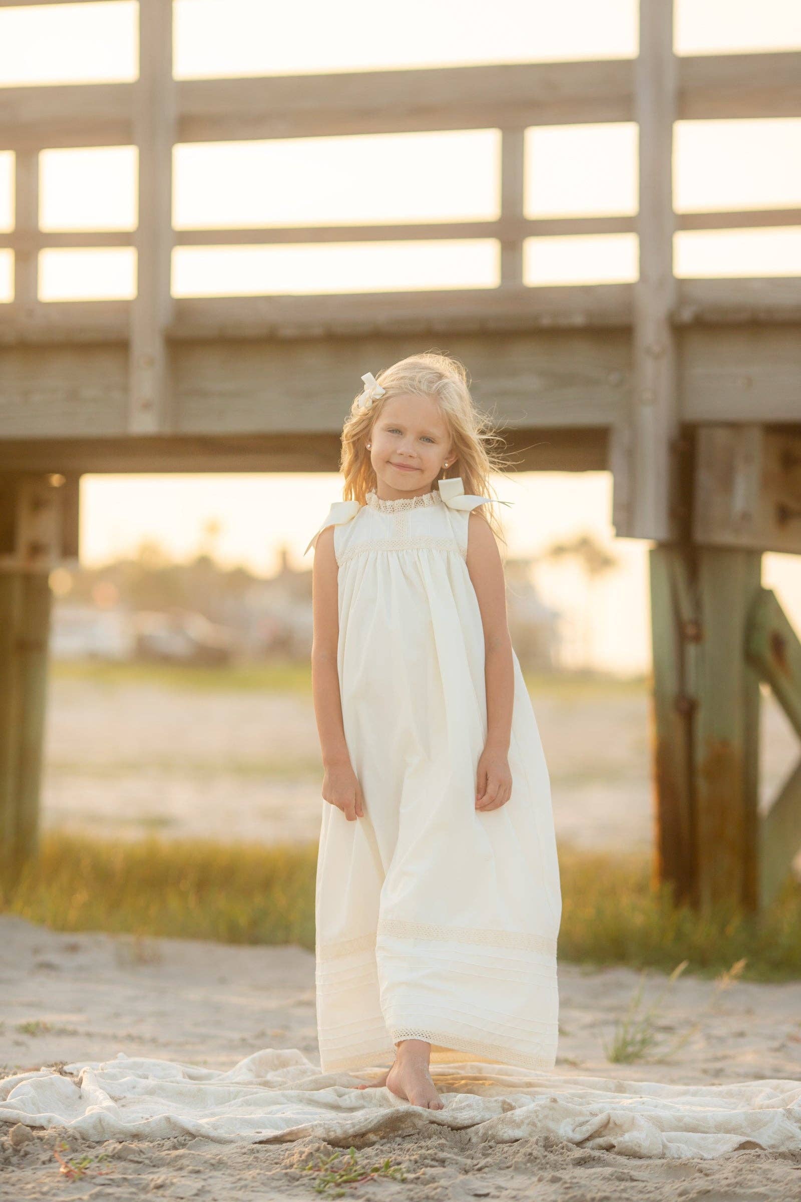 Posh Pickle - Vendita all'ingrosso Vestito - Bambini - Vestito Senza Maniche Ecru Cambridge Heirloom4