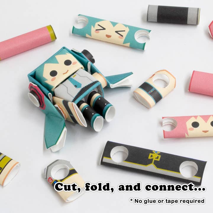 Magnote - Wholesale DIY Craft Kit - PIPEROID Hatsune Miku series Miku & Luka - paper craft robot