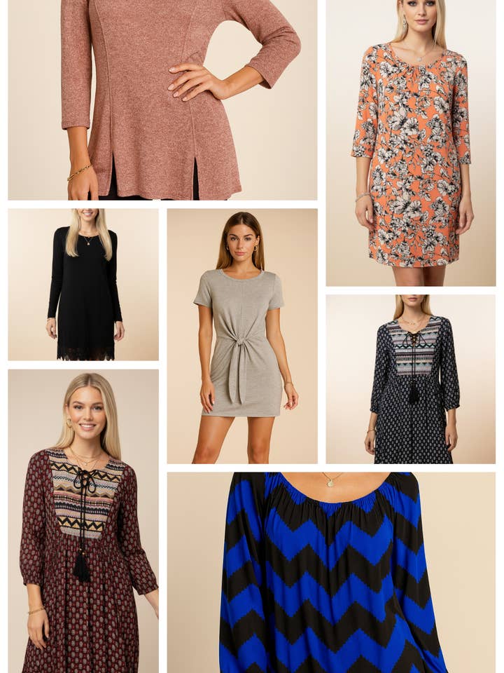 LTX Sportswear - Wholesale Dress - Women's - Chic Dress and Tops Ensemble (Bundle) total 80 pcs7