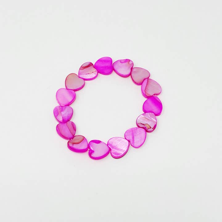 Ellison+Young – Pulseira de missangas por atacado – Pulseira Shelly Heart Stretch5