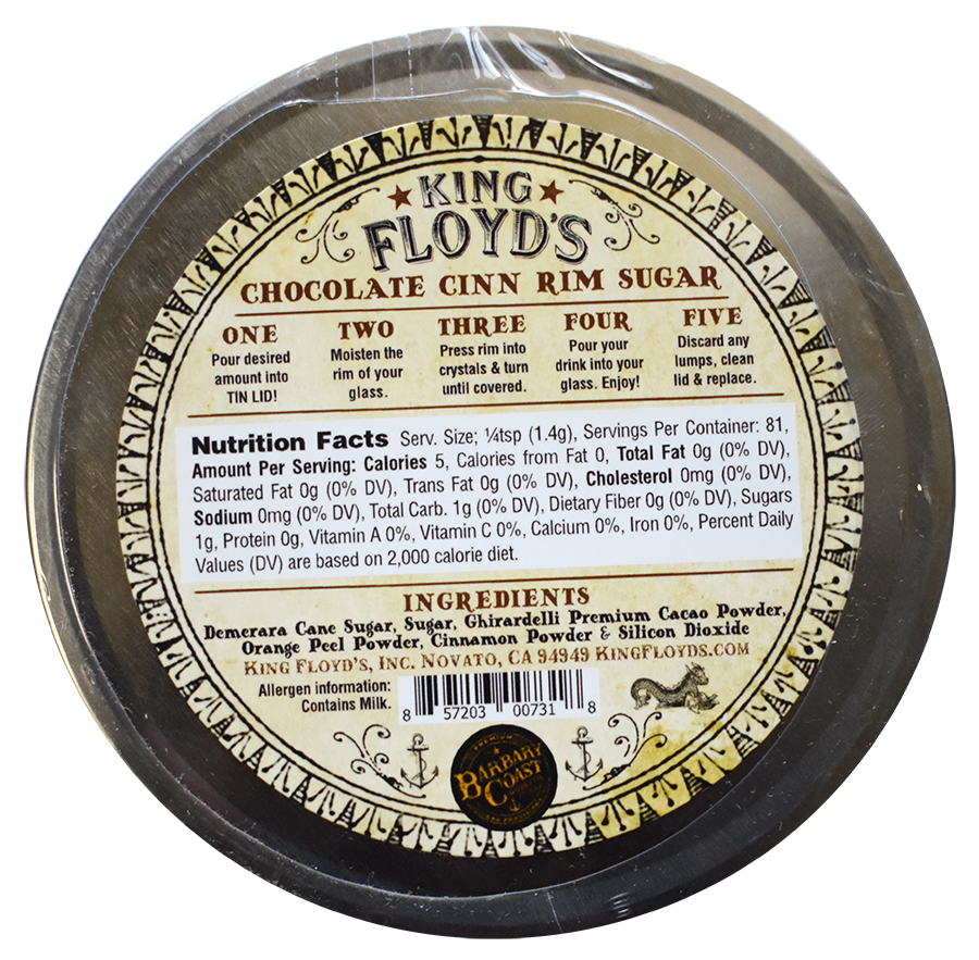 King Floyd’s – wholesale Cocktail mix/syrup – KING FLOYD'S Chocolate Cinn Rim Sugar1