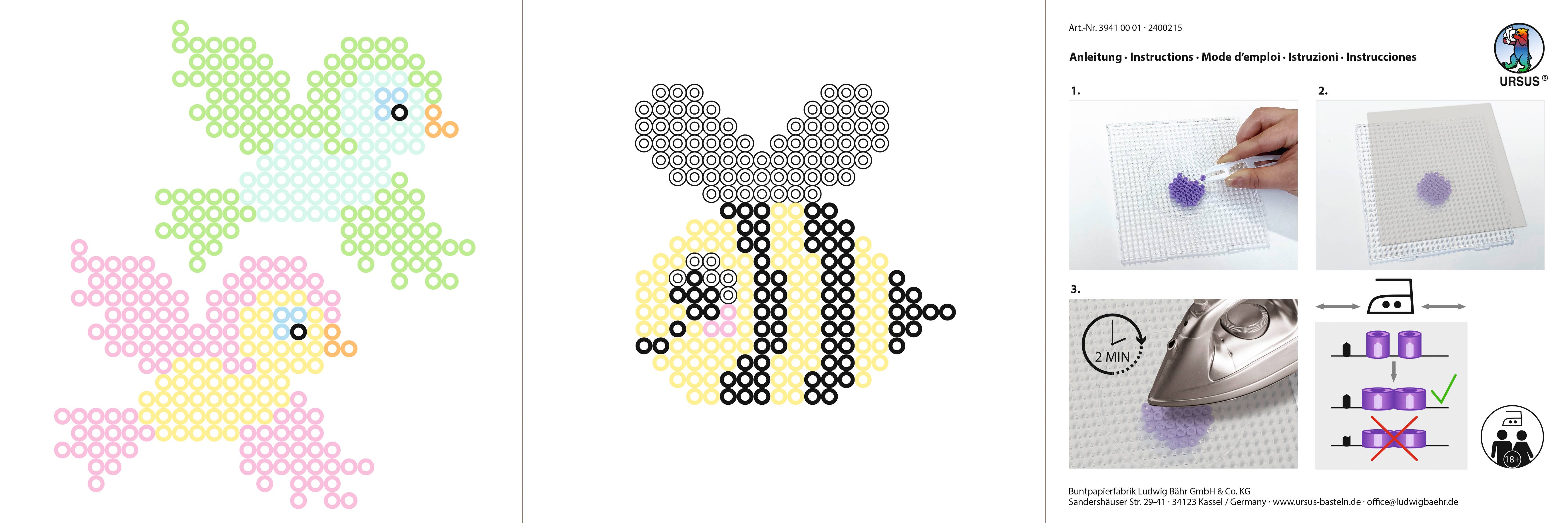 URSUS® / Buntpapierfabrik Ludwig Bähr GmbH & Co. KG - Wholesale DIY Craft Kit - Kids - Iron-on bead set "Spring"8