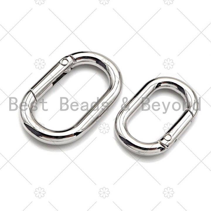 BestBeads&Beyond - Wholesale Clasp - High Quality Large Gold/Silver/Gunmental Carabiner Clasp, Snap Clip Trigger Clasp, Spring Buckle Clasp for Purse Key Jewelery, sku#K1262