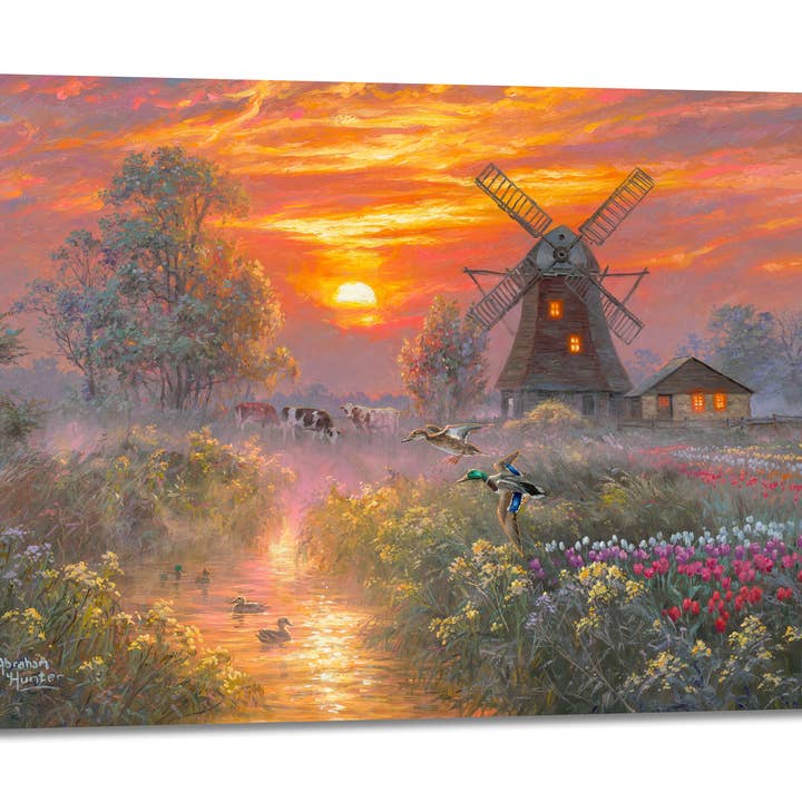 Peaceful Pond 18x24 Fully Illuminated LED Wall Art for wholesale by Glow Decor