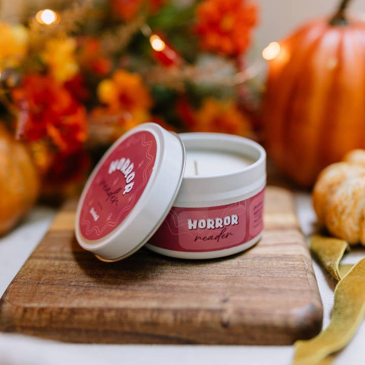 Bewick'd Studio - Wholesale Travel Candles - Horror Reader 4oz Candle - Bookish-Inspired Luxury Scented1