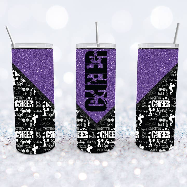 Cheer - Purple Tumbler for wholesale by Beyond Bayside