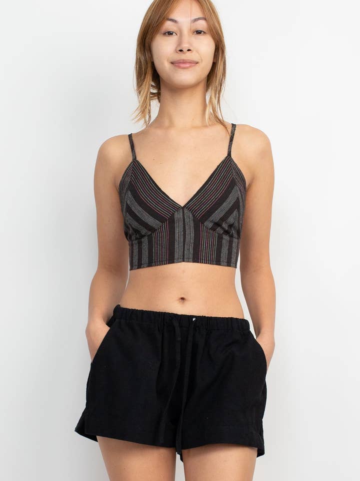 Striped Bustier Crop Top for wholesale by Lakhays Collection Inc.