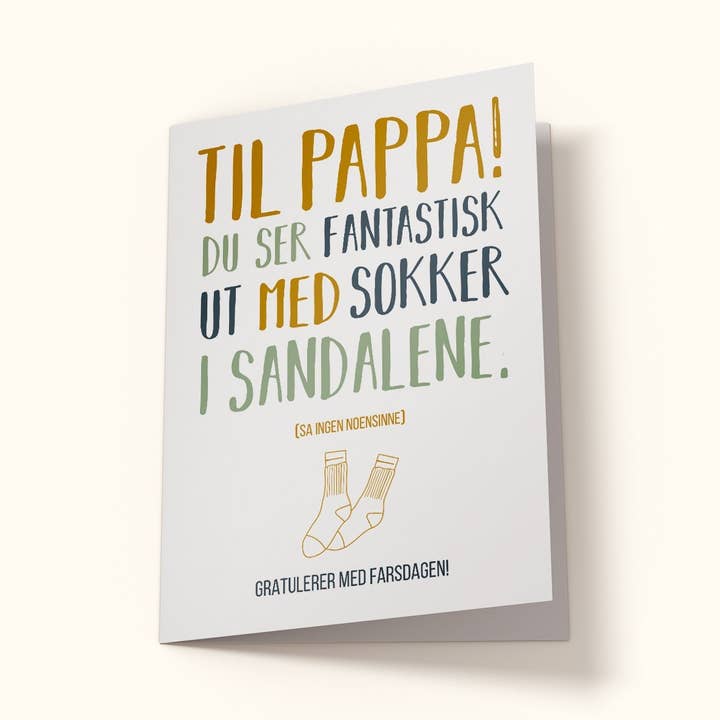 Fars dag-kort Strumpor i sandalerna för wholesale av Poppydesign