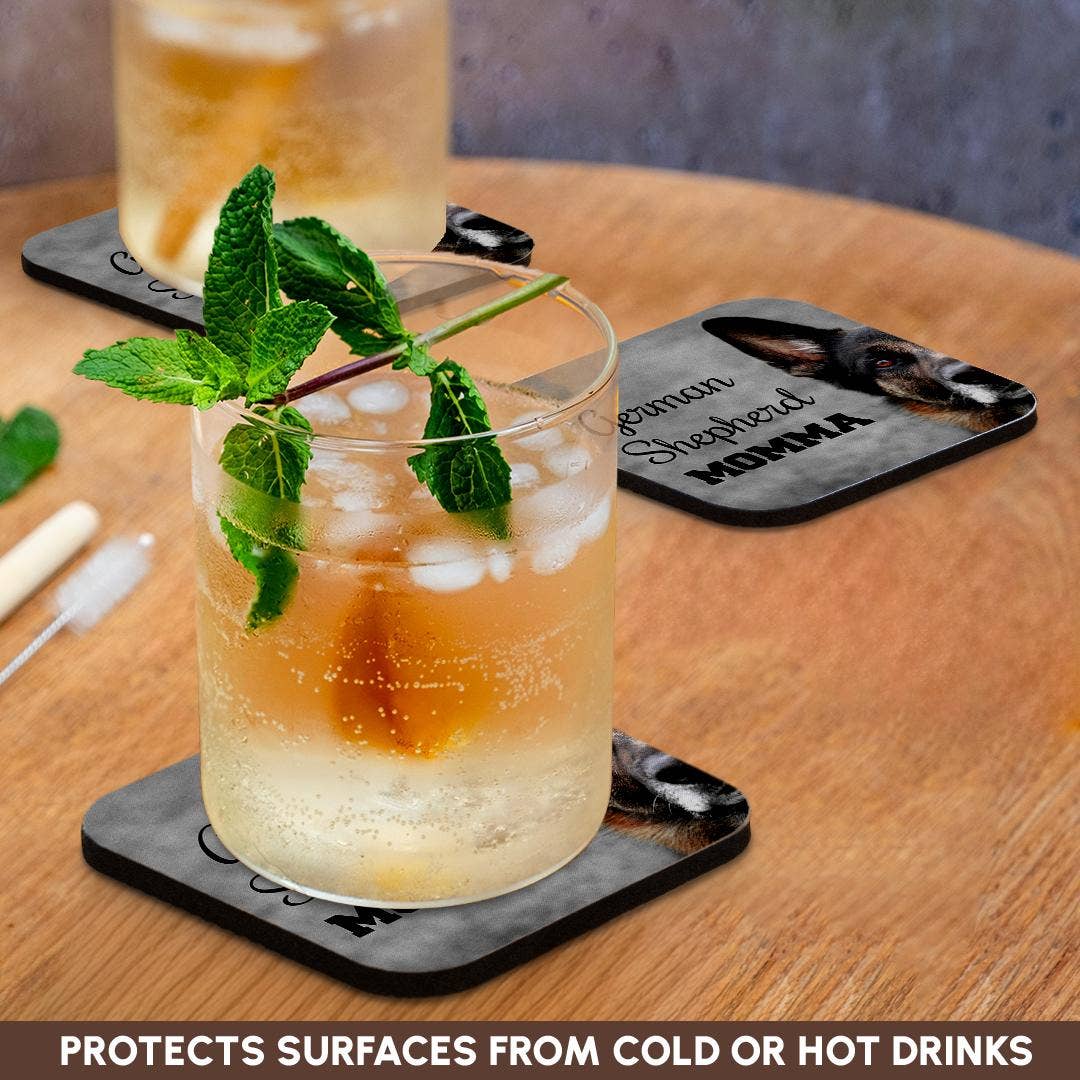 3dRose – Engroshandel Bordskånere – 3dRose, Foto af en schæferhund med Schæferhundemor i sort., Bordskåner9