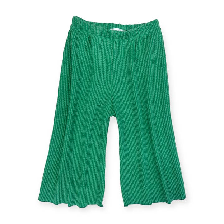 Kids Lounge Pant - Groovy Green Wide Leg Pant for wholesale by Best Day Ever Kids