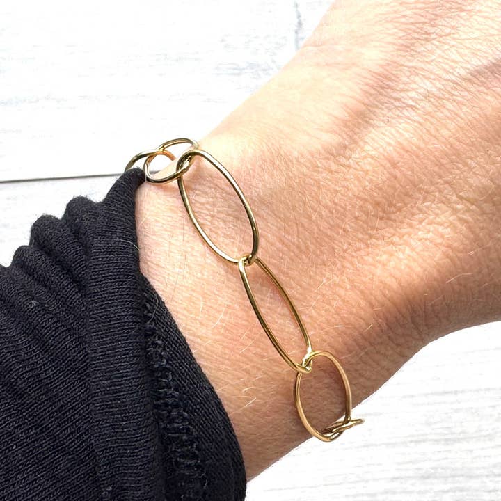 STOSA - Vente Bracelets à breloques/pendentifs - Bracelet Charme Ovale Doré1