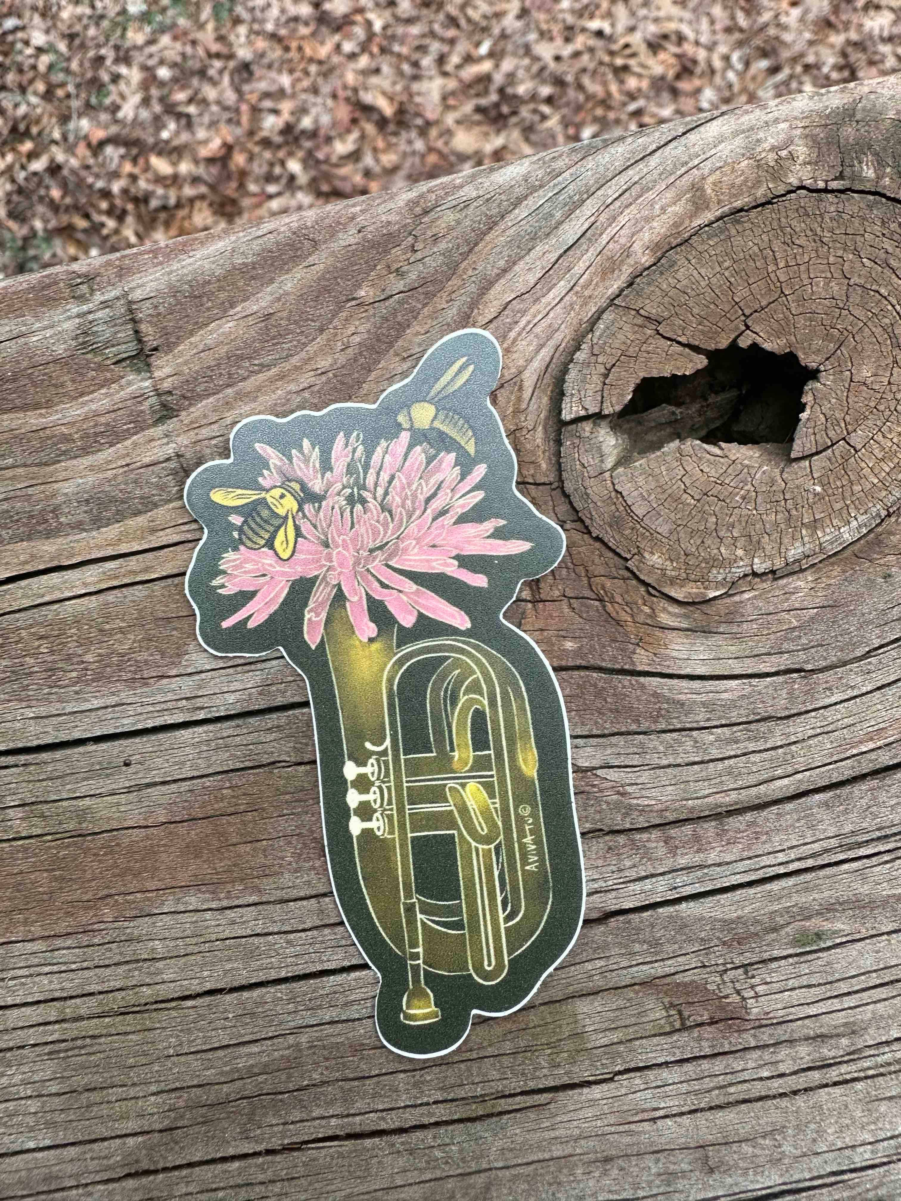 AVIVA TU LLC - Wholesale Sticker - Sticker-Botanical Music Instruments13