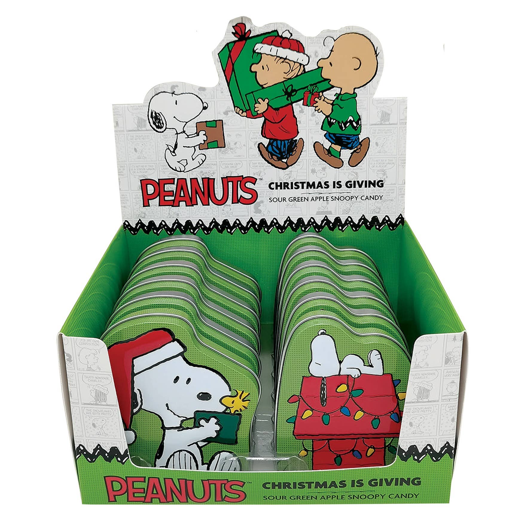 Long Island Candy Factory - Vendita all'ingrosso Caramelle dure - Latta di caramelle natalizie americane di Boston Peanuts Giving Season 12 pz0