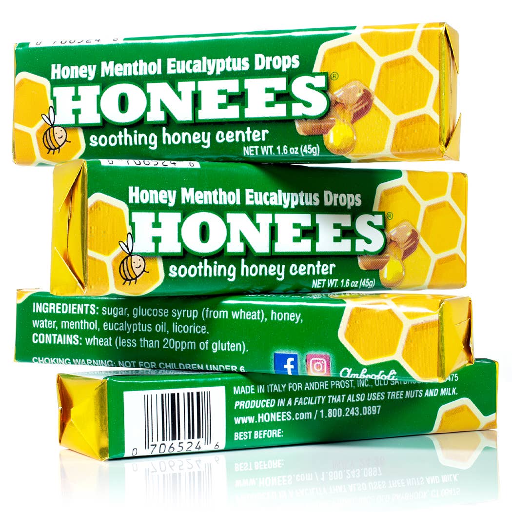 Andre Prost Inc. - Wholesale Lozenges/Cough Drops - HONEES™ Honey Menthol Eucalyptus Bars2