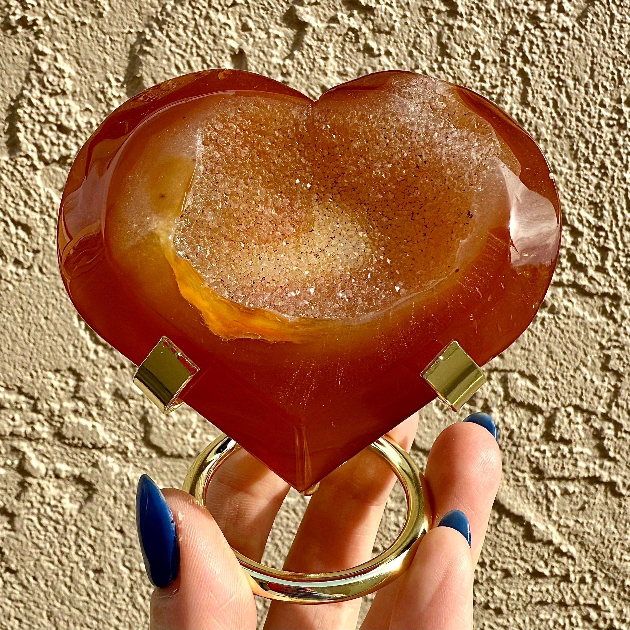 Liv Rocks – Pedra/cristal espiritual por atacado – Corações de Drusa de Cornalina + Pedras de Palma2