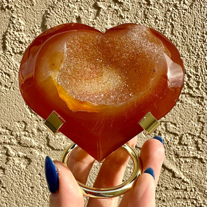 Liv Rocks – wholesale Andlig sten/kristall – Karneol Druzy Hjärtan + Handstenar2