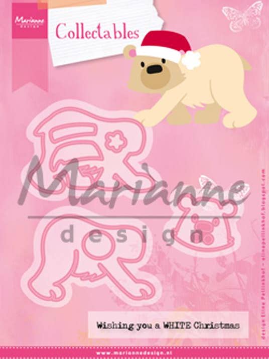 Marianne Design: Collectables Die Set - Eline's Polar bear for wholesale by Ecstasy Crafts Distributing