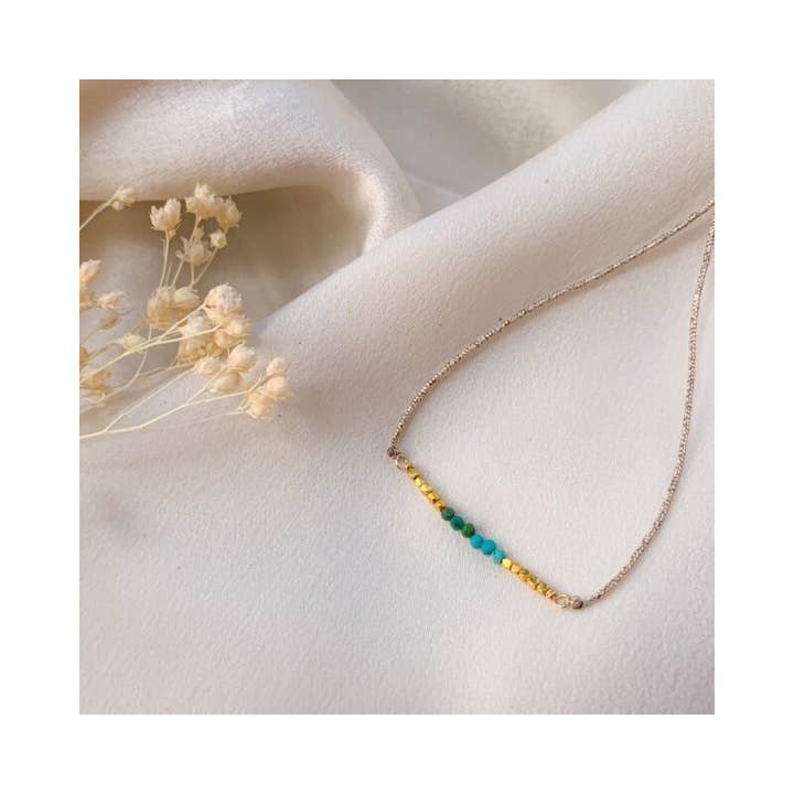 LOVE LAND BRACELET, turquoise & gold plated (BCA28) for wholesale by Sophie Deschamps Bijoux