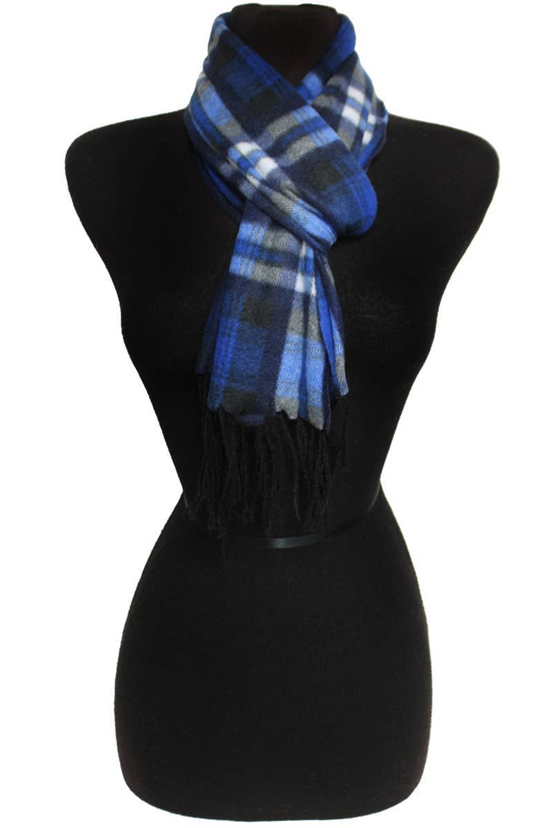 ASSORTITI Sciarpa avvolgente oblunga con bordo a frange in morbido pile scozzese in vendita all'ingrosso su Faire4