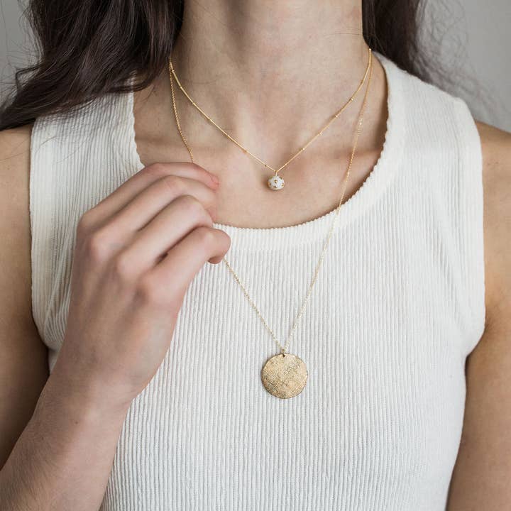 Jenna Vanden Brink Ceramics - Wholesale Pendant/Charm Necklace - Sun and Moon Necklace (large)4