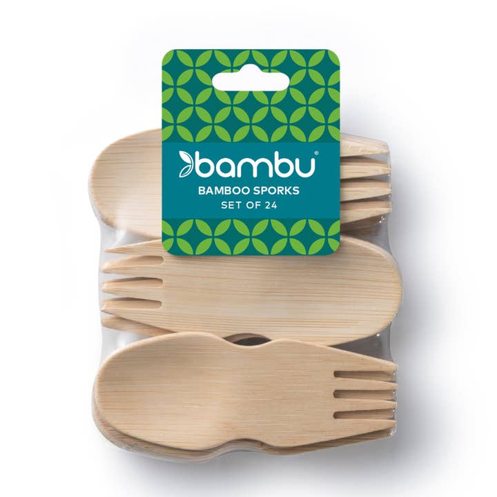Disposable Bamboo Sporks for wholesale by bambu®