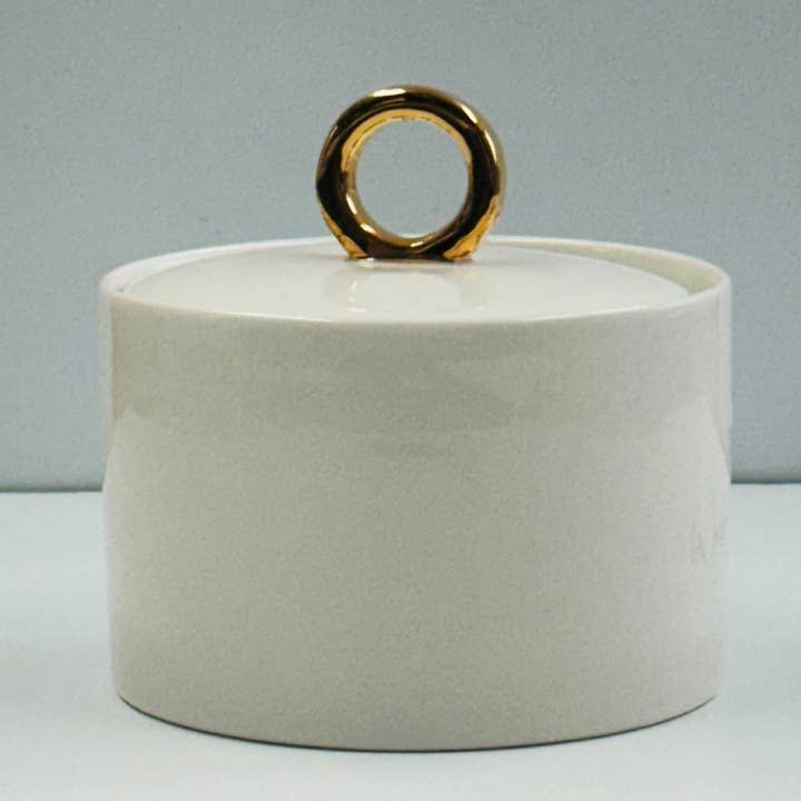 Barattolo da toilette frizzante in ceramica per la vendita all'ingrosso da parte di Wabi Whiffs