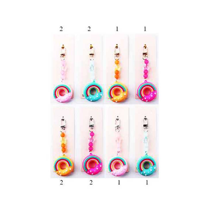 Sensibling Corp. - Venta al por mayor Llavero - Mujer - 12 unidades - Llaveros Rainbow Donut