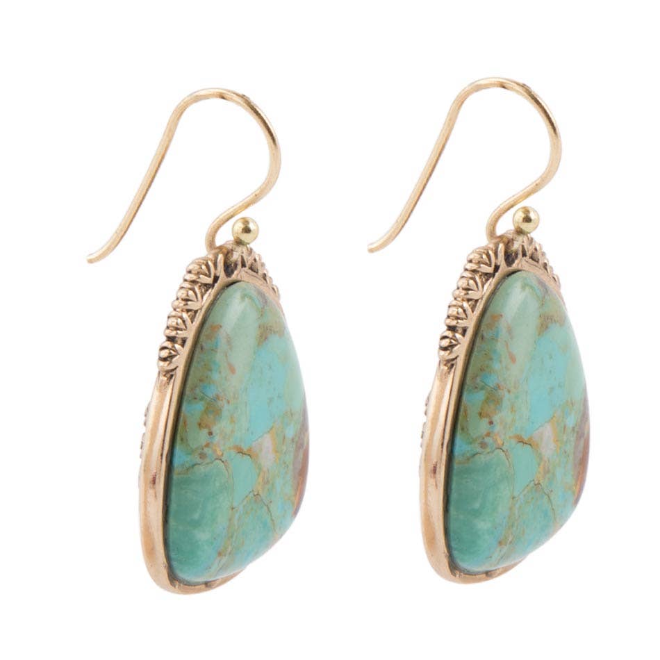 Barse Jewelry - Wholesale Dangle Earrings - Agave Genuine Turquoise Earrings3