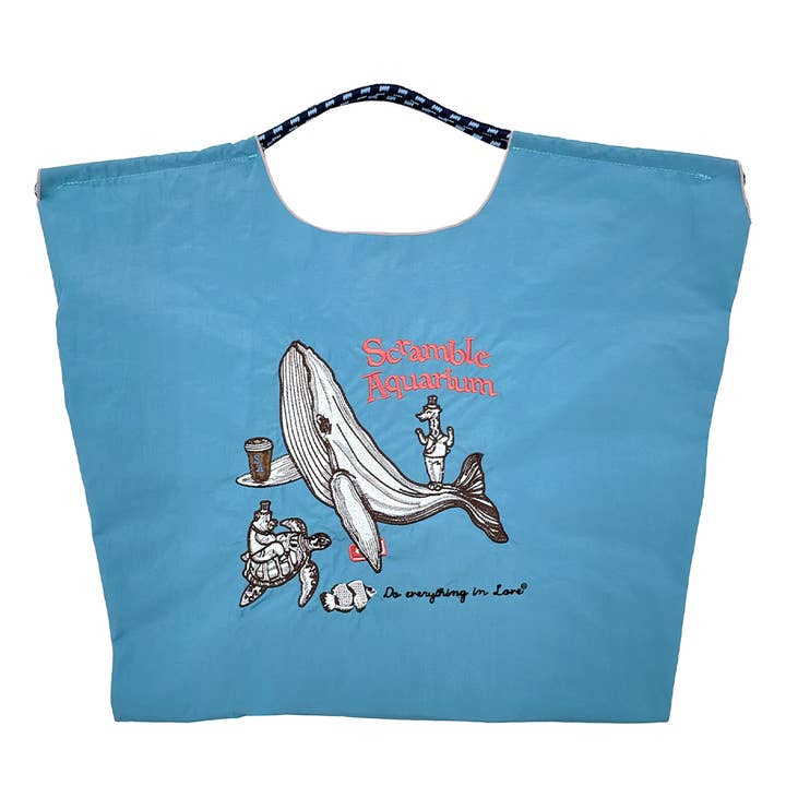 Fashion City - Wholesale Tote Bag - Women's - Scramble Aquarium Embroidery Light Weigh Handbag