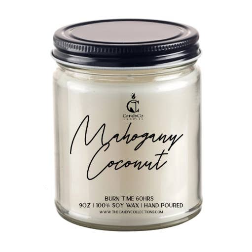 Mahogany Home Decor Aromatherapy Soy Candle sell through for wholesale by The Candy Collections