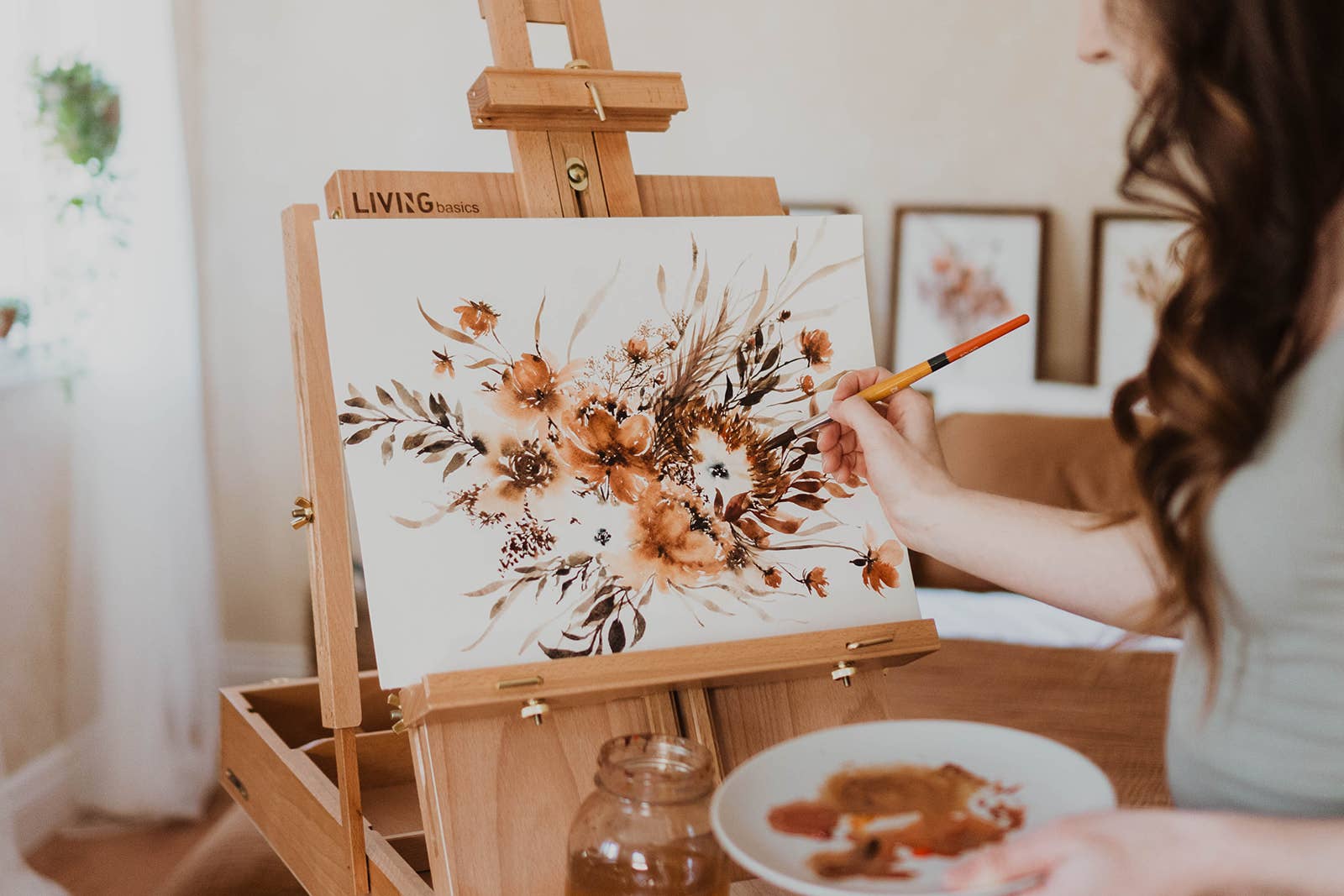 Paperbec Design Co. - Wholesale Art Print - Bohemian Rust Neutral Dried Floral Art Print1