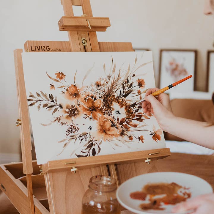 Paperbec Design Co. - Wholesale Art Print - Bohemian Rust Neutral Dried Floral Art Print1