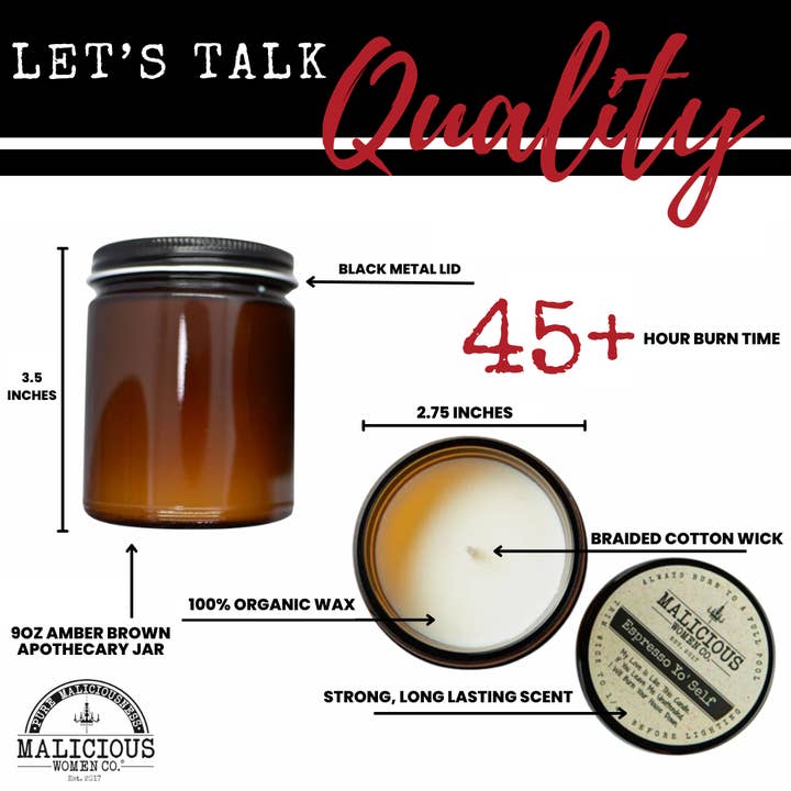 Malicious Women Candle Co - Wholesale Jar/Filled Candle - Unfuckwithable - Scent: Berry Bellini