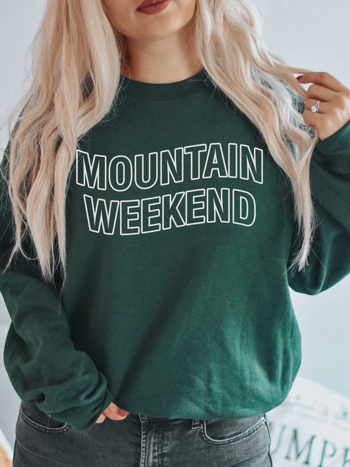 Parke Social - Vente Sweat-shirt à imprimés – femme - Mountain Weekend, chandail douillet à col rond0