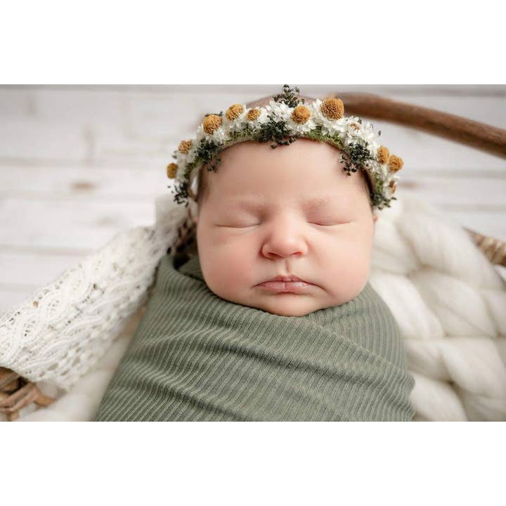 Elise Deanne Designs - Wholesale Fashion Headband - Baby - Amelia--Newborn Flower Crown--Newborn Photography Prop5