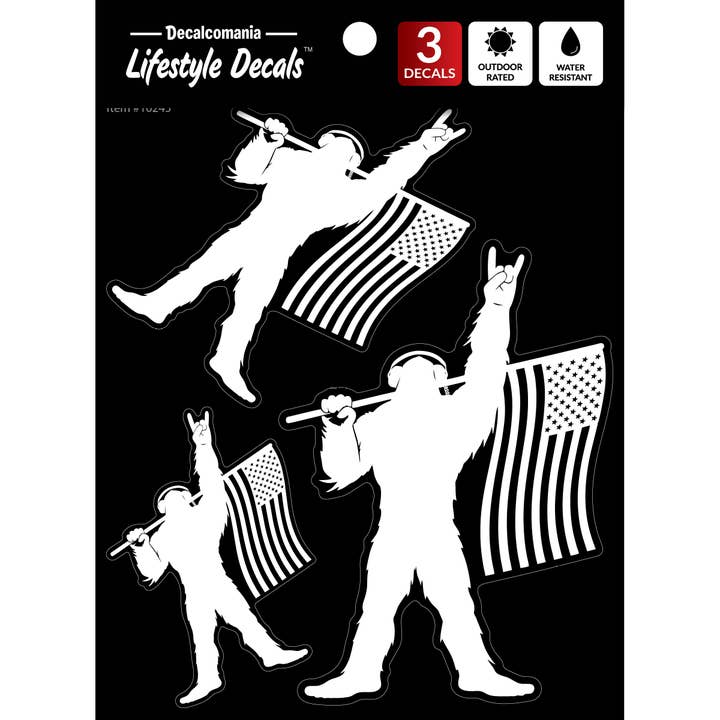 American Squatch Bigfoot Sasquatch Car Sticker Decal for wholesale by Decalcomania