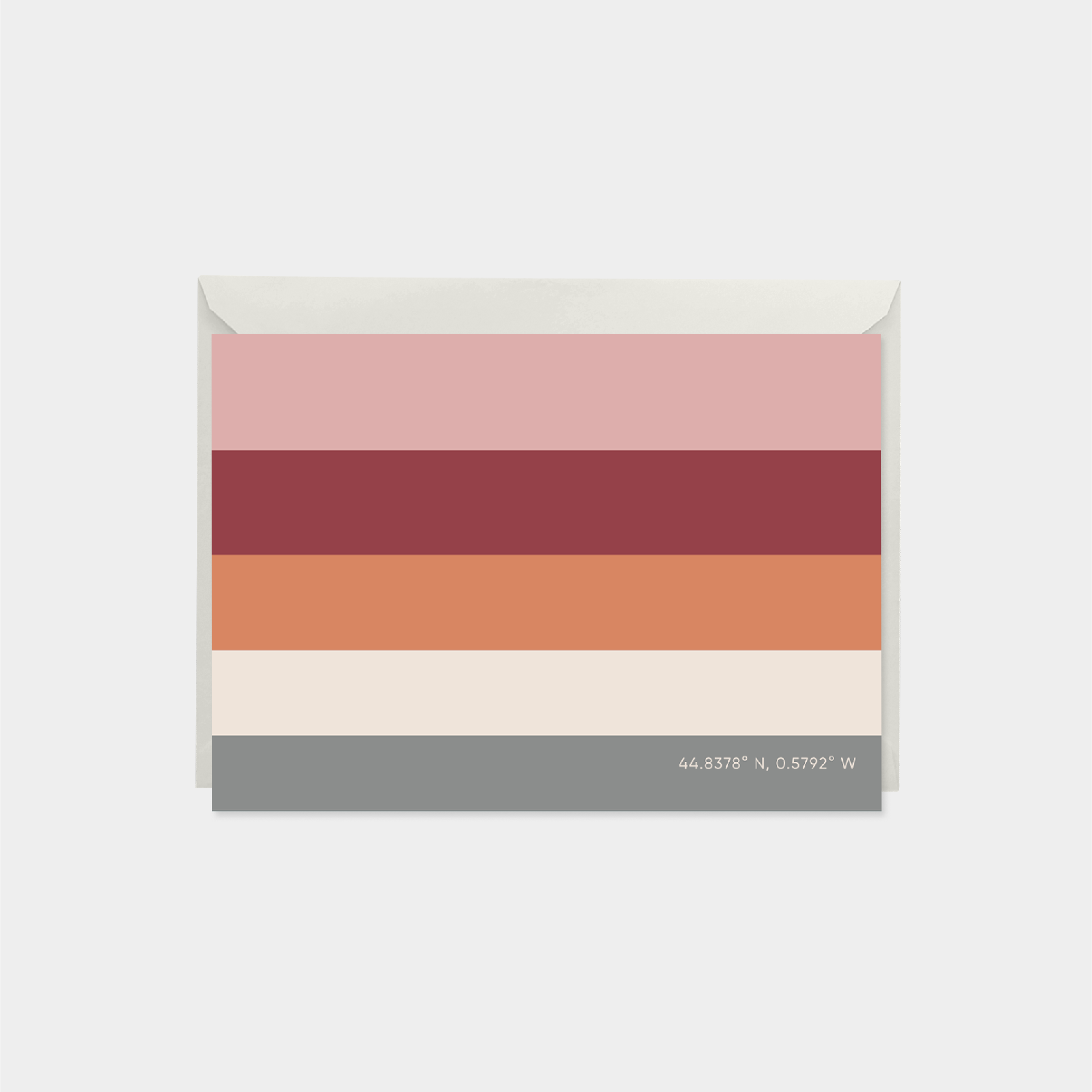 The Design Craft – Cartão de saudação diária por atacado – Cartão de Viagem de Coordenadas de Cor de Bordeaux França1