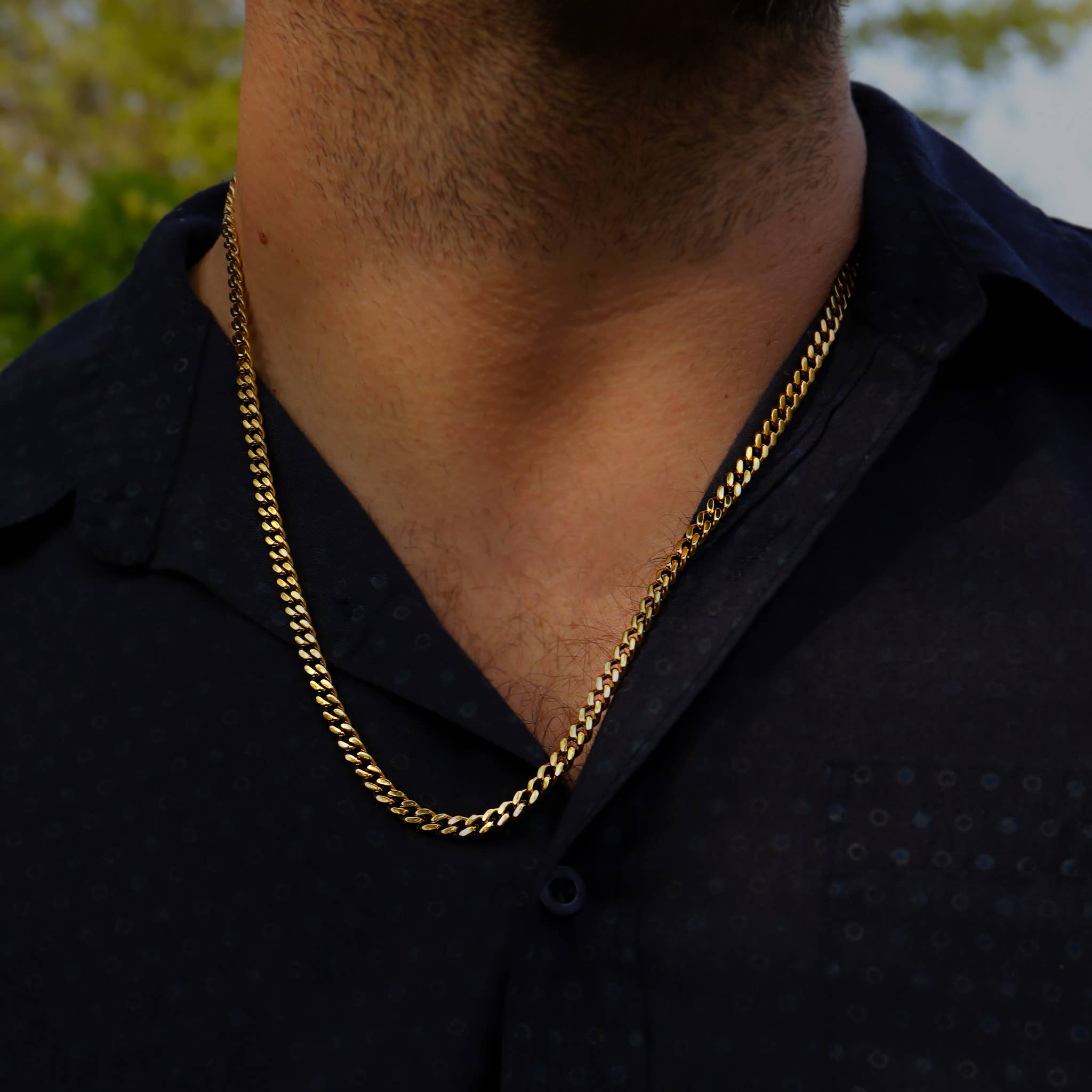 WJW - Wholesale Link & Chain Necklace - 18K Gold PVD Stainless Steel Curb Chain Necklace6