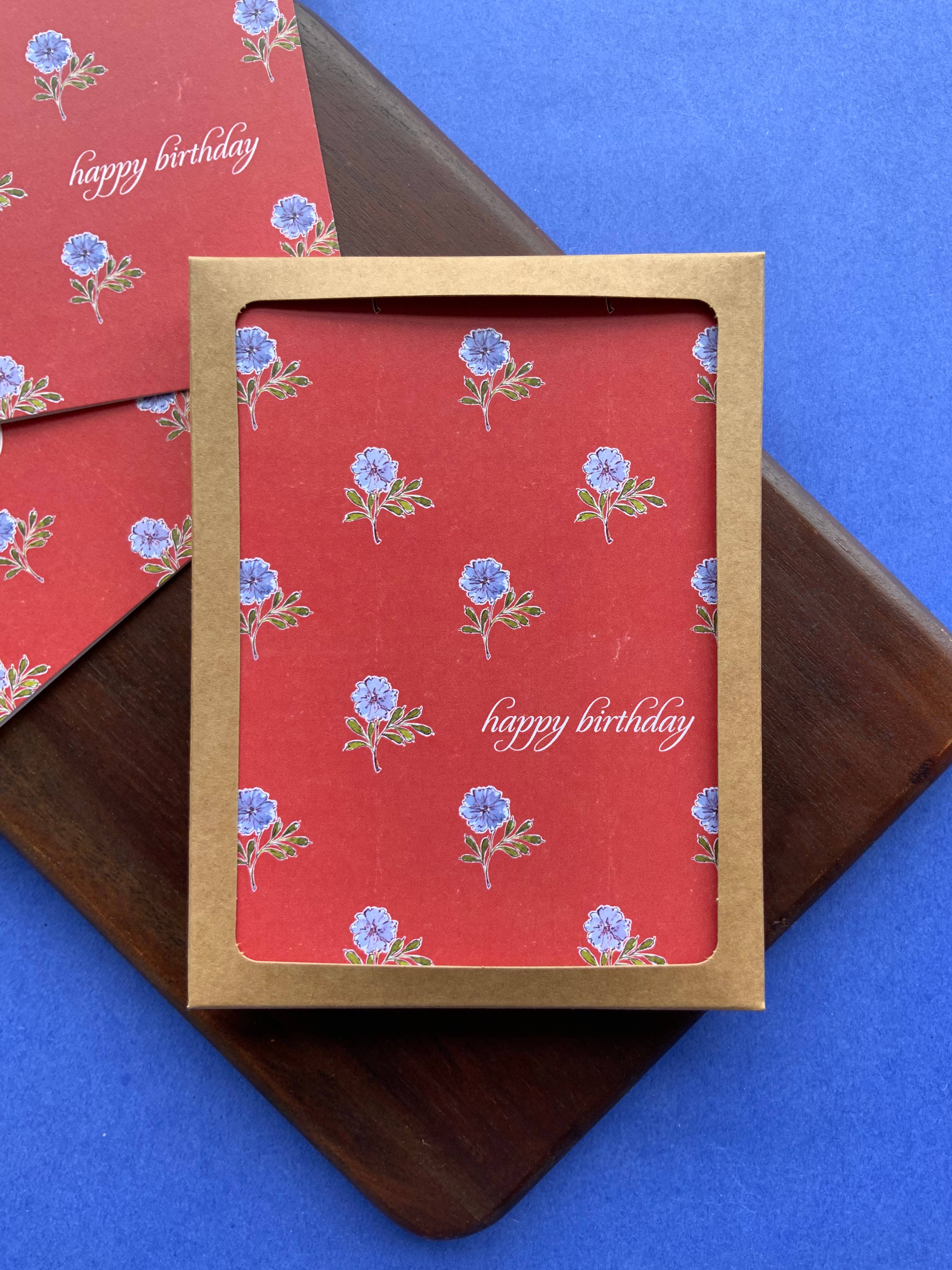 papierwinkel - Wholesale Thank You Card - Floral Happy Birthday Cards | Single + Birthday Card Packs6