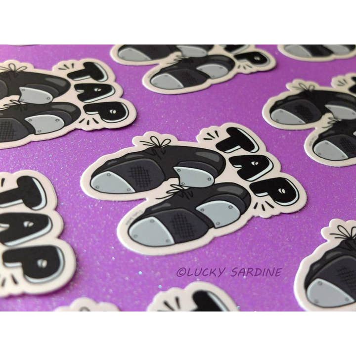 Lucky Sardine - Wholesale Sticker - Tap Dance Shoes, Ballet Jazz Theatre, Dancer Vinyl Sticker