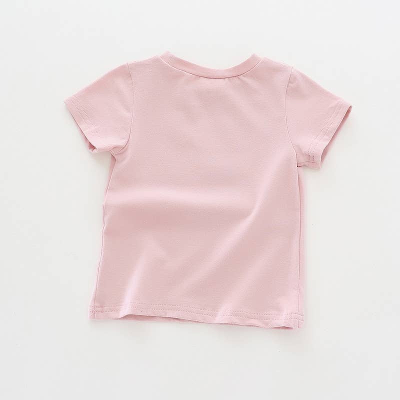 CHANG EN LLC - Wholesale Screen Printed T-Shirt - Kids - Cute Dog Print Girl's Top3