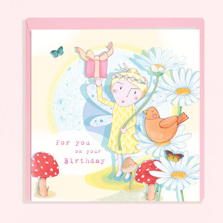 Foxglove Fairies Present Greeting Card set for wholesale by Siobhan at april rose